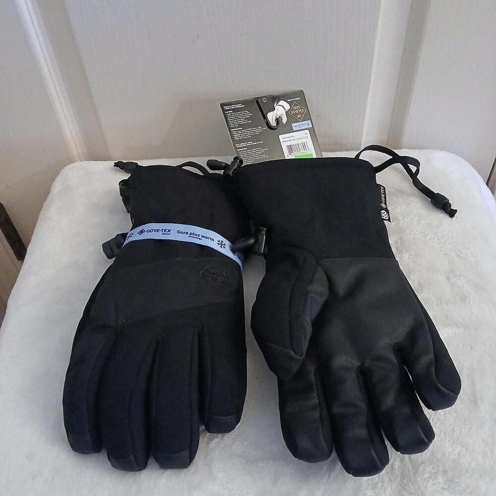 NWT Black 686 Gore-Tex Linear Gloves Men's Medium Ski Snowboarding Gorpcore